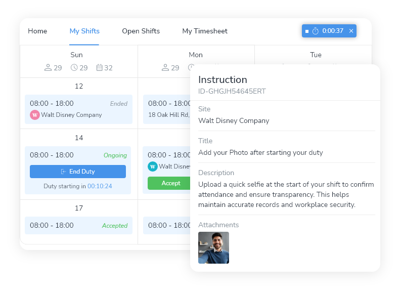 Selfie Verification for Proof of Presence